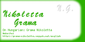 nikoletta grama business card